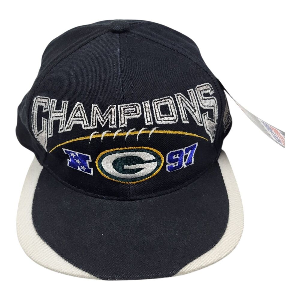 Green Bay Packers NFC Champions Snapback Hat Cap Vintage 1997 NFL Pro Line NWT